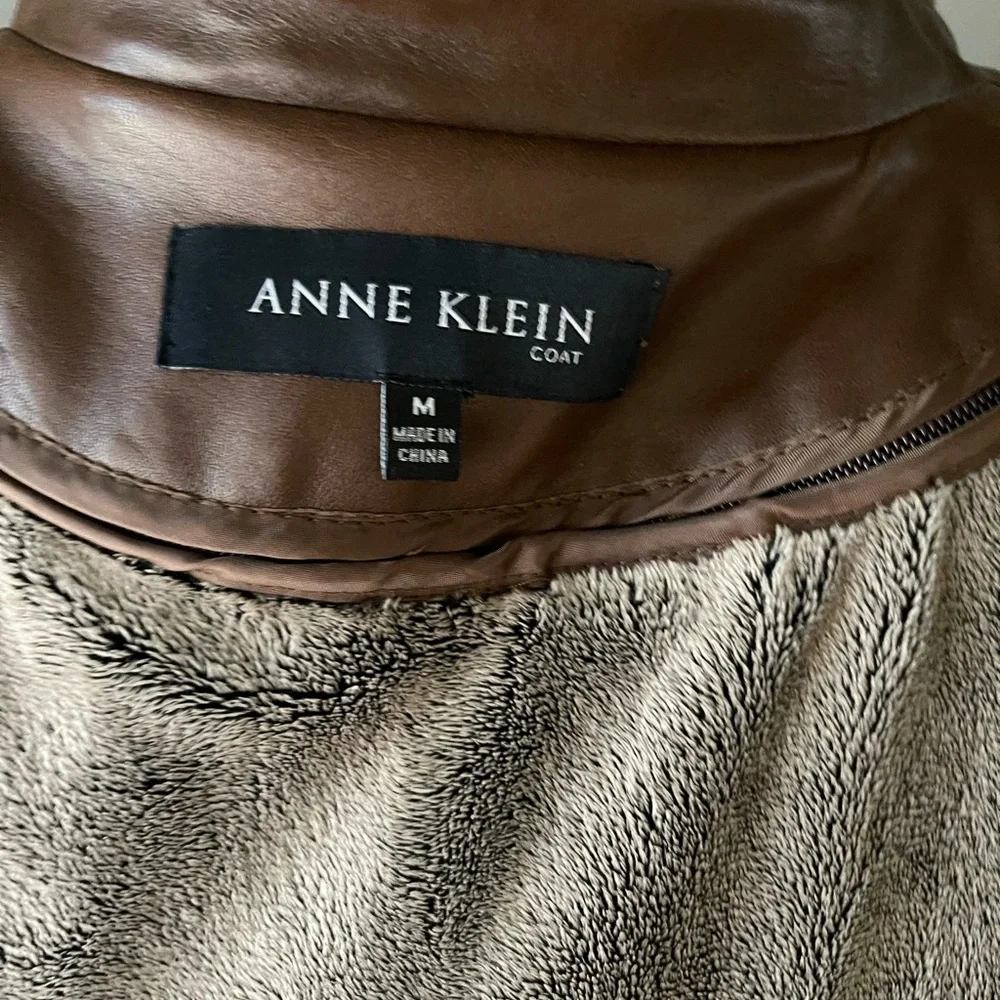 Anne Klein Leather Jacket with removable Faux Fir lining NWT - Picture 6 of 9